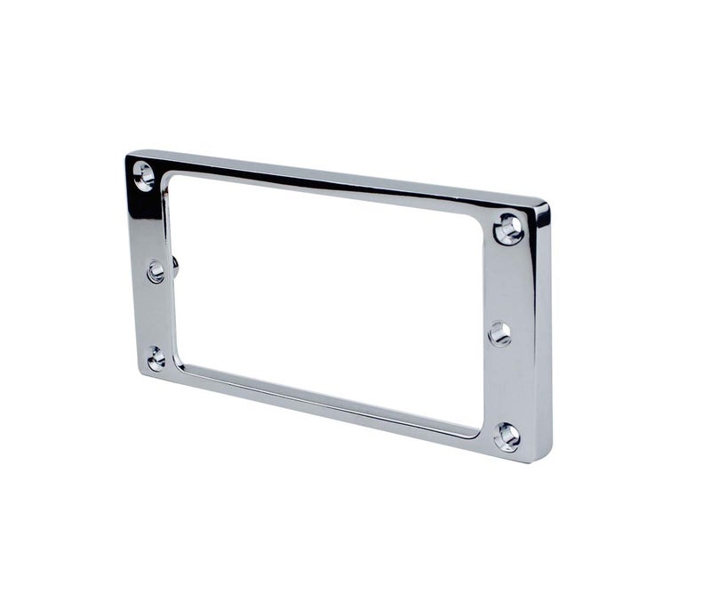 Guyker Flat Metal Humbucker Pickup Mounting Ring Set - Bridge Neck Pickups Cover Frame Replacement Part for Electric Guitar or Precision Bass(2PCS, Chrome) - Image 2
